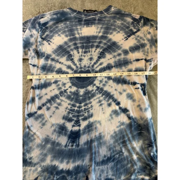 Motley Crew Band Tshirt Medium Symmetrical Tie Dye Wings Pentagram Rock Tee - Picture 5 of 5